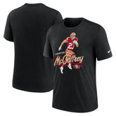 Christian McCaffrey San Francisco 49ers Player Graphic T-Shirt Heather Black - Nike