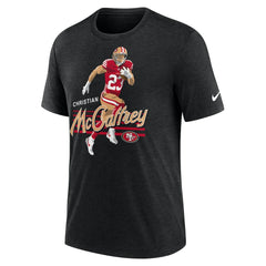 Christian McCaffrey San Francisco 49ers Player Graphic T-Shirt Heather Black - Nike
