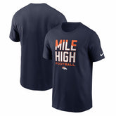 Denver Broncos Mile High Football T-Shirt Navy - Nike
