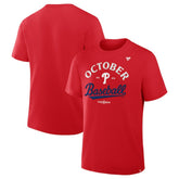 Philadelphia Phillies Fanatics 2025 MLB Postseason Locker Room T-Shirt Sale
