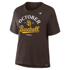 San Diego Padres Women's 2025 MLB Postseason Locker Room T-Shirt Clearance