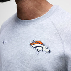 Denver Broncos Tech Fleece Raglan Sweatshirt Heather Gray - Nike
