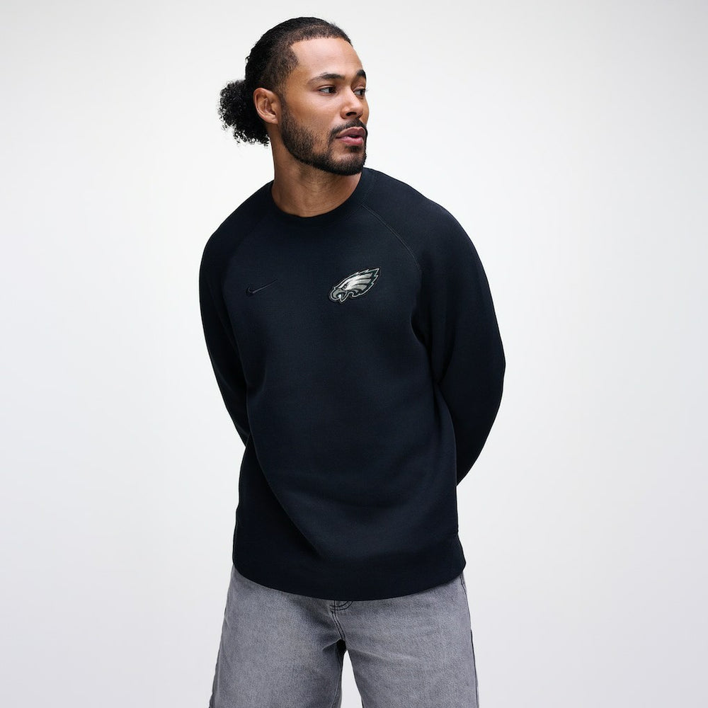 Philadelphia Eagles Tech Fleece Raglan Sweatshirt Black - Nike