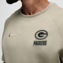 Green Bay Packers Tech Fleece Raglan Sweatshirt Olive - Nike