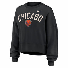 Chicago Bears Women's Oversized High Hip Legacy Arch Phoenix Fleece Sweatshirt Black - Nike