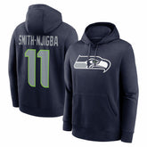Jaxon Smith-Njigba Seattle Seahawks Name & Number Fleece Hoodie Navy - Nike