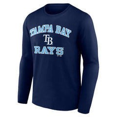 Tampa Bay Rays Logo Athletic Heart & Soul Long Sleeve T-Shirt Clearance