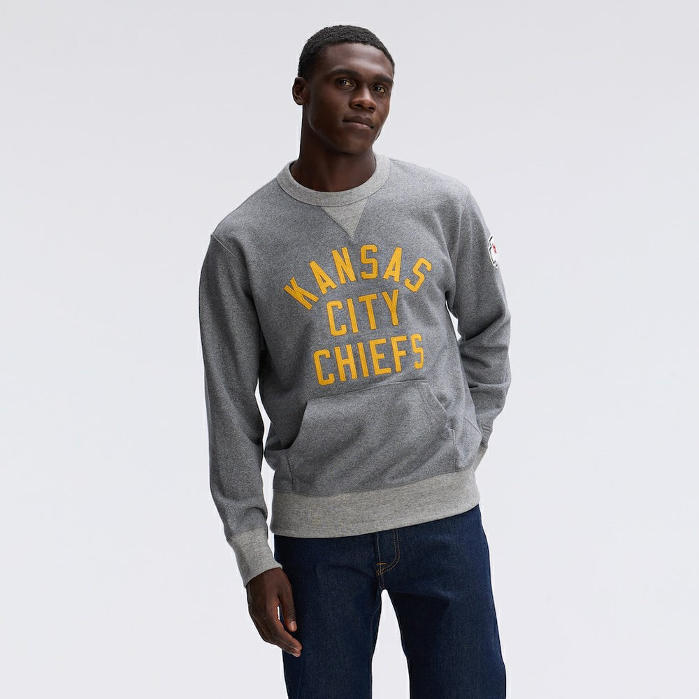 Kansas City Chiefs IconicFleece Pocket Sweatshirt Athletic Heather Gray - Fanatics