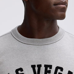 Las Vegas Raiders IconicFleece Short Sleeve Sweatshirt Heather Gray - Fanatics