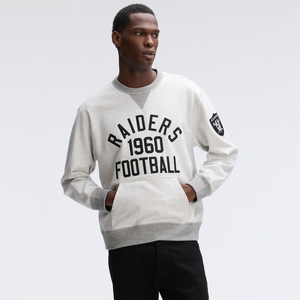 Las Vegas Raiders IconicFleece Pocket Sweatshirt Heather Gray - Fanatics