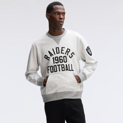Las Vegas Raiders IconicFleece Pocket Sweatshirt Heather Gray - Fanatics