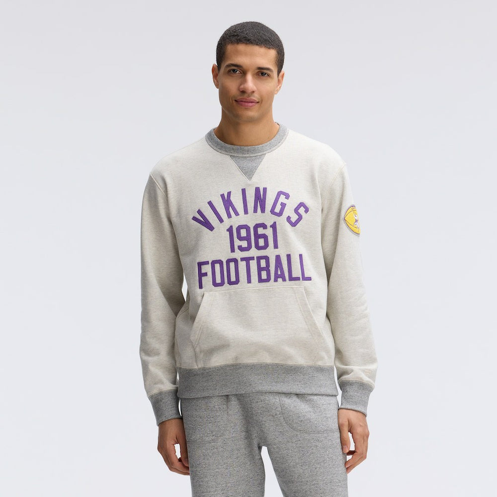 Minnesota Vikings IconicFleece Pocket Sweatshirt Oatmeal - Fanatics