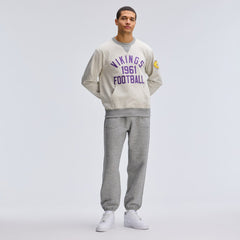 Minnesota Vikings IconicFleece Pocket Sweatshirt Oatmeal - Fanatics