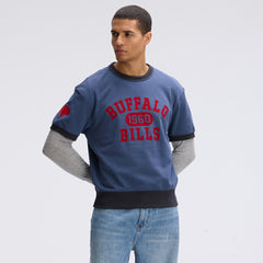 Buffalo Bills IconicFleece Short Sleeve Sweatshirt Royal - Fanatics