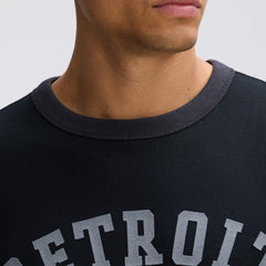 Detroit Lions IconicFleece Short Sleeve Sweatshirt Black - Fanatics