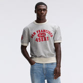 San Francisco 49ers IconicFleece Short Sleeve Sweatshirt Heather Gray - Fanatics