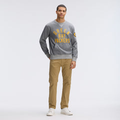 Green Bay Packers IconicFleece Pocket Sweatshirt Athletic Heather Gray - Fanatics