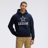 Dallas Cowboys IconicFleece Flocked Hoodie Navy - Fanatics