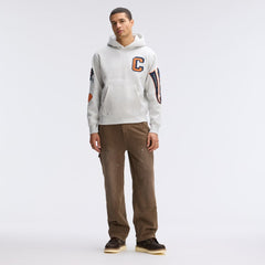 Chicago Bears IconicFleece Letterman Hoodie Heather Gray - Fanatics
