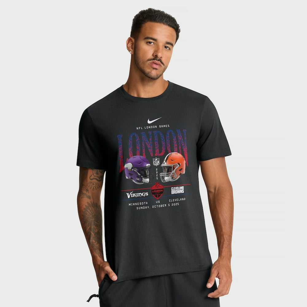 Minnesota Vikings vs. Cleveland Browns International Games London 2025 T-Shirt Black - Nike