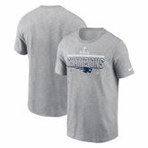 New England Patriots 2025 AFC Champions Locker Room Trophy Collection Tall T-Shirt Heather Gray - Nike