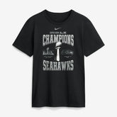 Seattle Seahawks Super Bowl LX Champions Locker Room Trophy Collection Replica T-Shirt Black - Nike