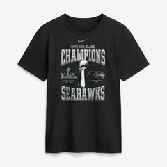 Seattle Seahawks Super Bowl LX Champions Locker Room Trophy Collection Replica Tall T-Shirt Black - Nike