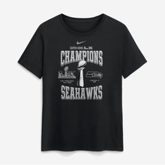 Seattle Seahawks Women's Super Bowl LX Champions Locker Room Trophy Collection T-Shirt Black - Nike
