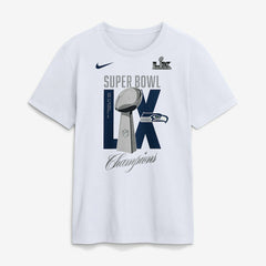 Seattle Seahawks Super Bowl LX Champions Lombardi Trophy T-Shirt White - Nike