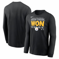 Pittsburgh Steelers 2025 AFC North Division Champions Locker Room Trophy Collection Long Sleeve T-Shirt Black - Nike