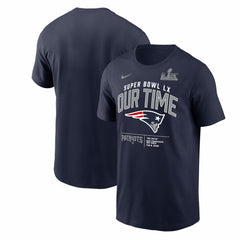 New England Patriots Super Bowl LX Clear Sign T-Shirt Navy - Nike
