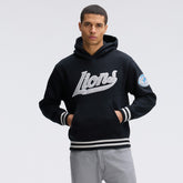 Detroit Lions IconicFleece Tipped Hoodie Black - Fanatics