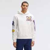 Minnesota Vikings IconicFleece Letterman Hoodie Oatmeal - Fanatics