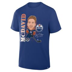Connor McDavid Edmonton Oilers - Fanatics Caricature Player T-Shirt Royal