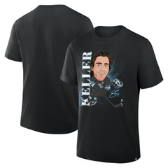 Clayton Keller Utah Mammoth - Fanatics Caricature Player T-Shirt Black
