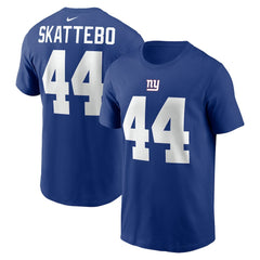 Cam Skattebo New York Giants Name & Number T-Shirt Royal - Nike