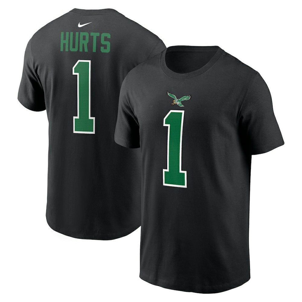 Jalen Hurts Philadelphia Eagles Player Name & Number T-Shirt Black - Nike