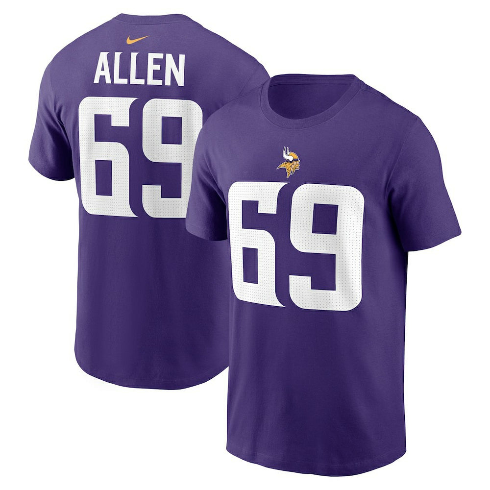 Jared Allen Minnesota Vikings Retired Player Name & Number T-Shirt Purple - Nike