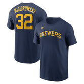 Jacob Misiorowski Milwaukee Brewers Nike Fuse Name & Number T-Shirt Lifestyle