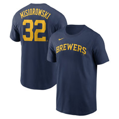 Jacob Misiorowski Milwaukee Brewers Nike Fuse Name & Number T-Shirt Lifestyle