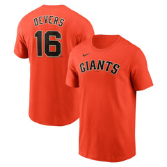Rafael Devers San Francisco Giants Nike Name & Number T-Shirt Sale