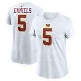 Jayden Daniels Washington Commanders Women's Super Bowl Era Name & Number T-Shirt White - Nike