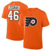 Trevor Zegras Philadelphia Flyers - Fanatics Authentic Stack Name & Number T-Shirt Orange