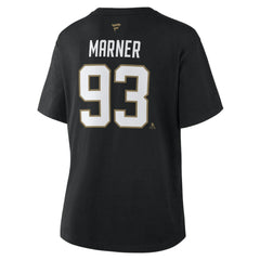 Mitch Marner Vegas Golden Knights Fanatics Women's Authentic Stack Name & Number T-Shirt Black