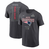 New England Patriots 2025 AFC Champions Roster T-Shirt Anthracite - Nike