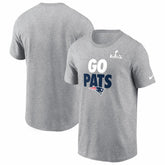New England Patriots Super Bowl LX Fast As Fast Gets T-Shirt Heather Gray - Nike