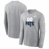 New England Patriots Super Bowl LX Fast As Fast Gets Long Sleeve T-Shirt Heather Gray - Nike