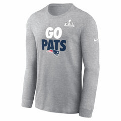 New England Patriots Super Bowl LX Fast As Fast Gets Long Sleeve T-Shirt Heather Gray - Nike