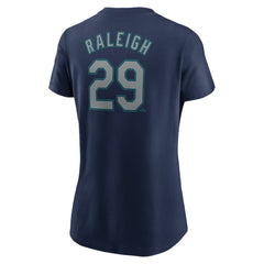 Cal Raleigh Seattle Mariners Nike Women's Cooperstown Collection Fuse Name & Number T-Shirt Sale