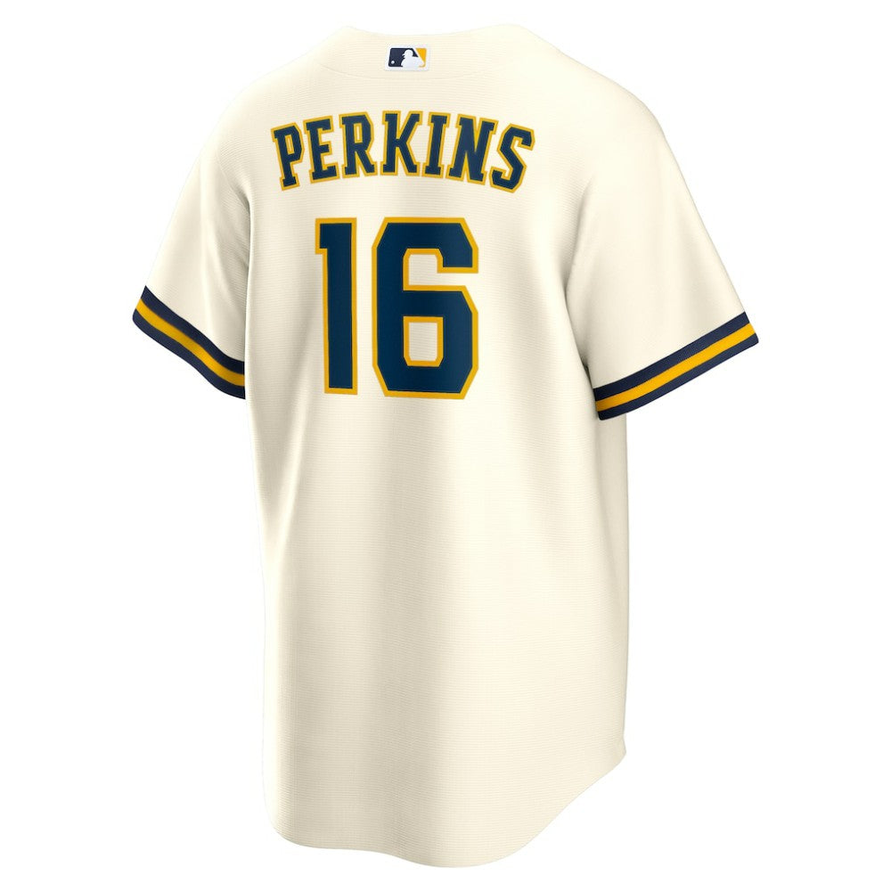 Blake Perkins Milwaukee Brewers Nike Home Replica Jersey - Cream | MLB Jerseys